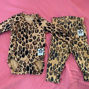 MINI RODINI Leopard Print Set